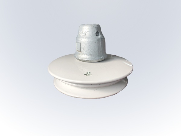 Three umbrella type AC disk type suspended porcelain insulator